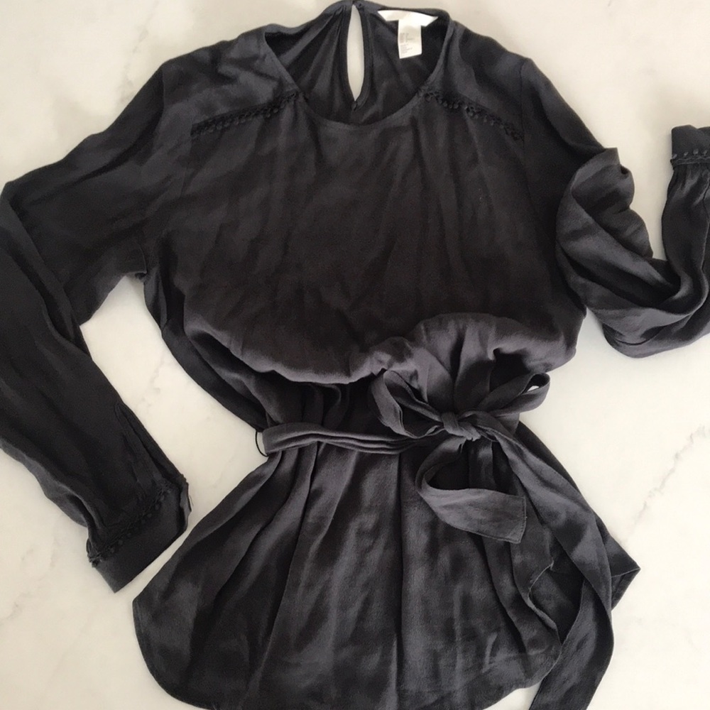 H&M gray long blouse